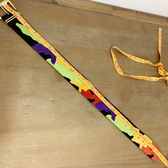 Womens Vintage The Limited Multicolor Suede Belt size Small - Picture 5 of 7